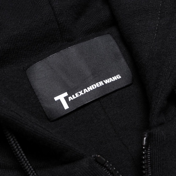 T By Alexander Wang Unisex Hooded Long Sweatshirt Parka - Picture 3 of 6